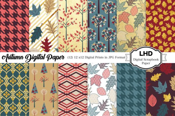 Autumn Gold Digital Papers: Elevating Seasonal Visuals with Rich, Earthy Textures