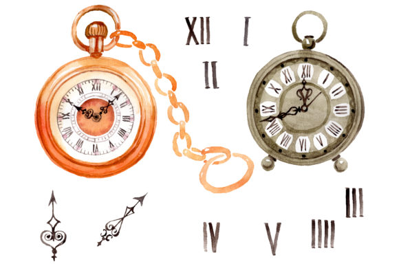 Clock Old Antiques Watercolor – Timeless Art for Today