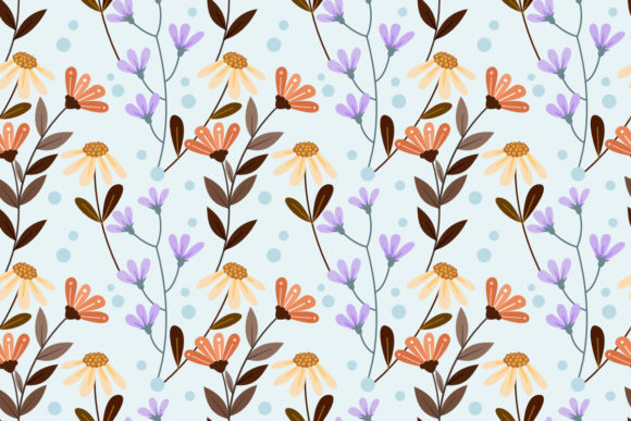 Elevate Projects with Colorful Flowers Seamless Patterns