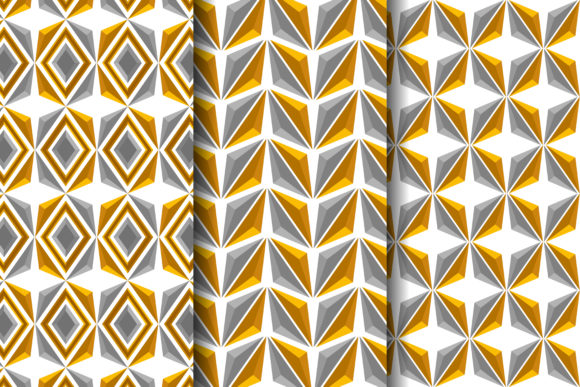 Gold Grey 3D Triangle Pattern: Versatile Visual Power