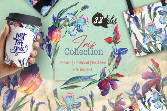 Irises Watercolor Flower Set: A Versatile Creative Resource