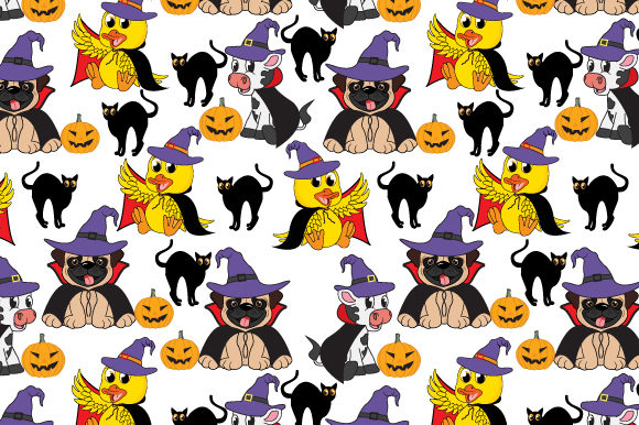Is a Cute Animal in Halloween Pattern the Right Choice for Your Seasonal Design Needs?