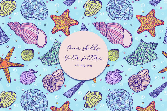 Ocean Shells Vector Pattern: Designs for Modern Projects