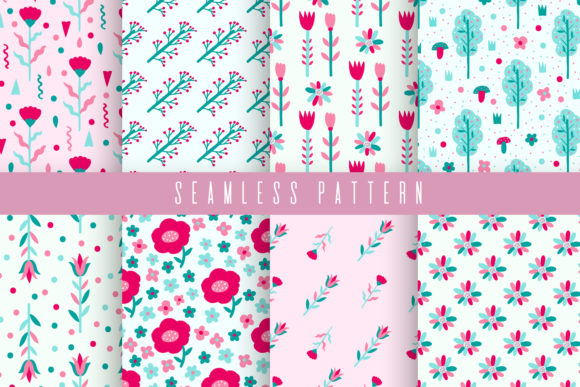 Pastel Flower Pattern Sets: Gentle Design Power