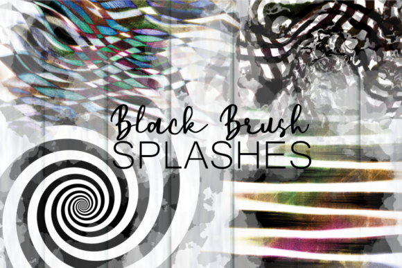 Shabby Chic Black Brush Stroke Splashes in Design