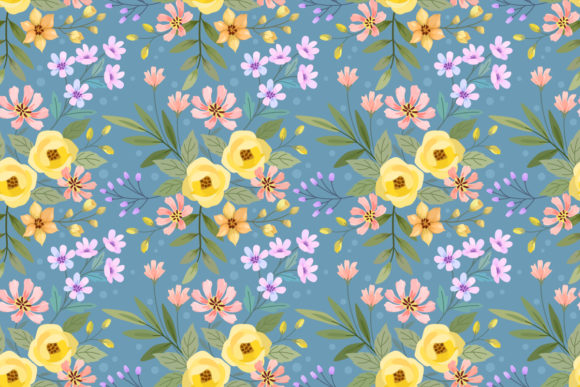 The Vibrant World of Colorful Hand-Drawn Flower Pattern Design