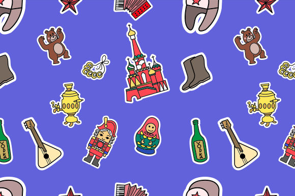 What Makes a Russia Culture Doodle Seamless Pattern Stand Out in Modern Design Projects