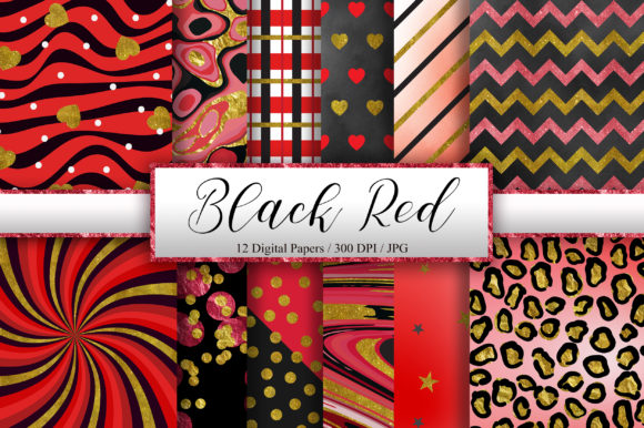 Working With Black Red Gold Glitter Backgrounds in Design and Branding Projects