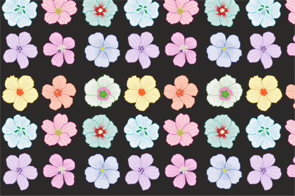 Working with Set Vector Full Color Flowers in Creative Projects